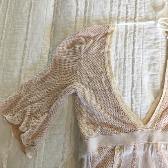 •Light Pink V Cut Free People Dress• - Picture 2 of 3